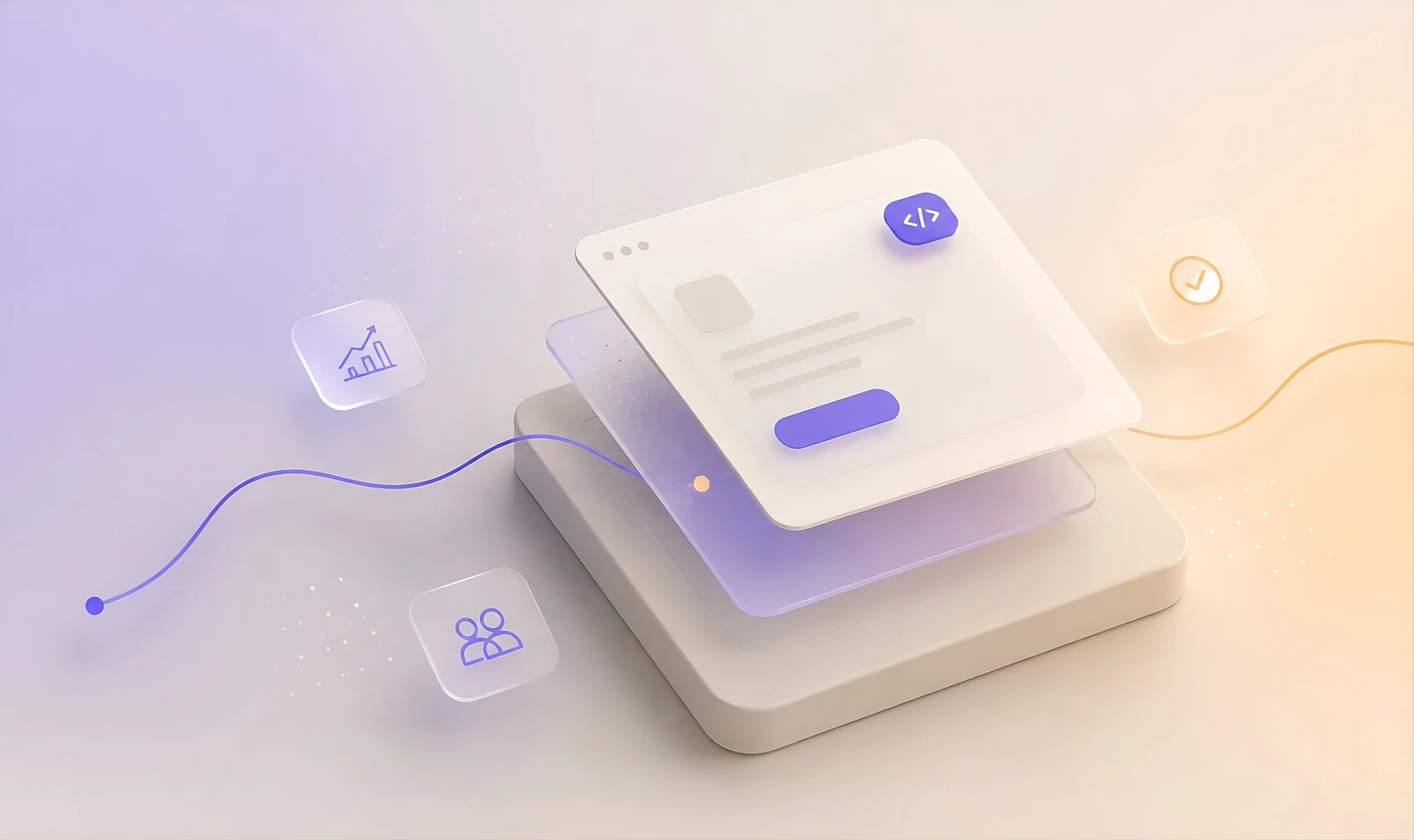 Illustrazione di software, dati e integrazioni digitali